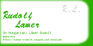 rudolf lamer business card