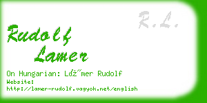 rudolf lamer business card